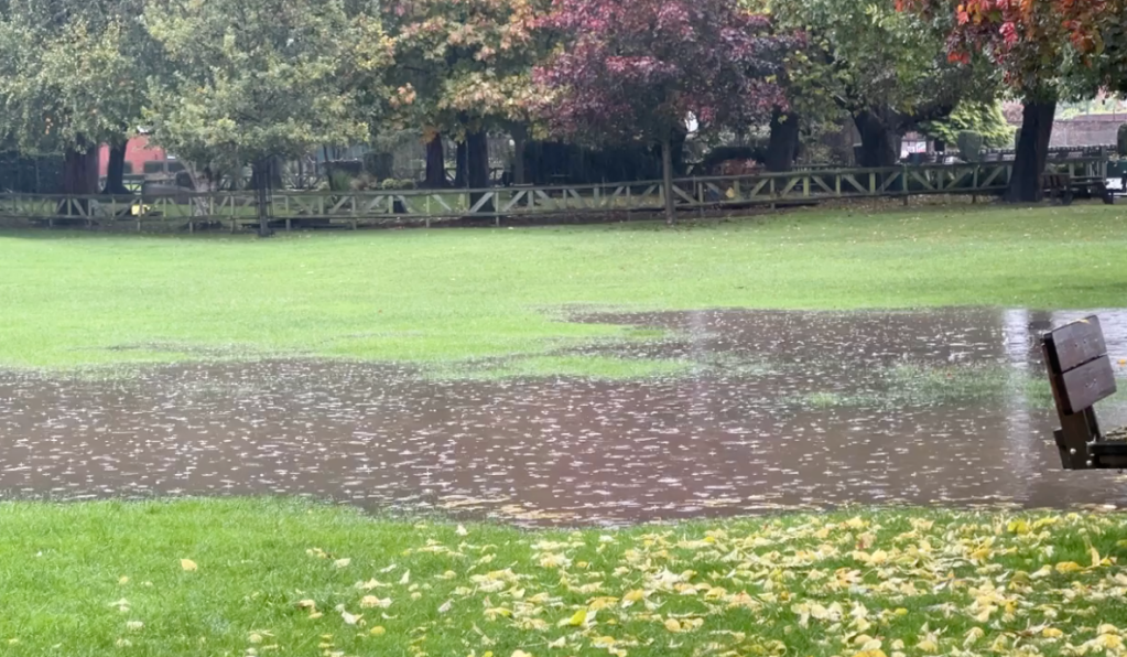 Oswestry in the&nbsp;rain